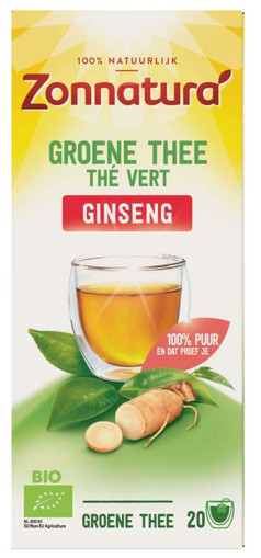 afbeelding van green tea ginseng zon
