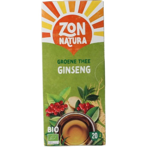 afbeelding van green tea ginseng zon