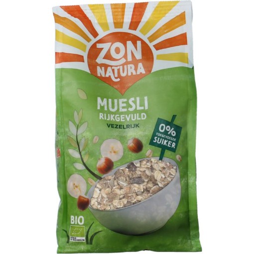 afbeelding van muesli rijk gevuld zon