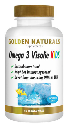 Golden Naturals Omega 3 visolie kids 60 capsules afbeelding