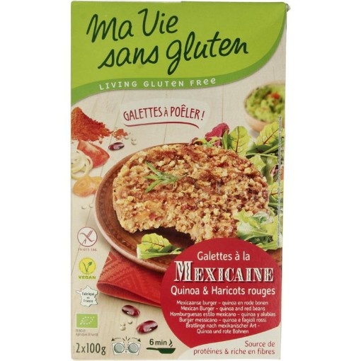afbeelding van quinoaburger met rode bonen