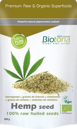 afbeelding van Biotona hemp raw hulled seeds