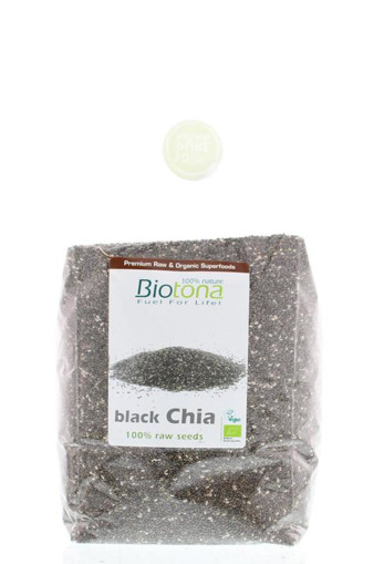 afbeelding van Biotona black chia raw seeds