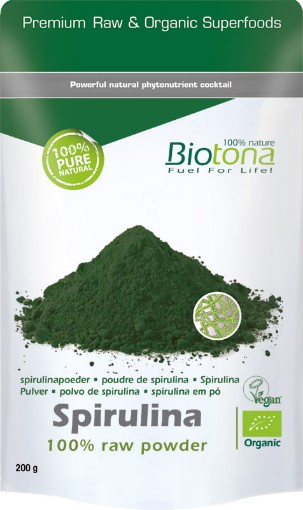 afbeelding van spirulina raw powder