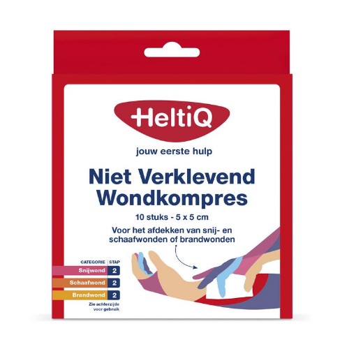 afbeelding van wondkompres 5x5 n verkl Heltiq