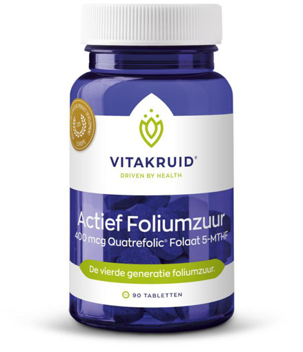 Vitakruid Actief foliumzuur 400 mcg 100 tb afbeelding