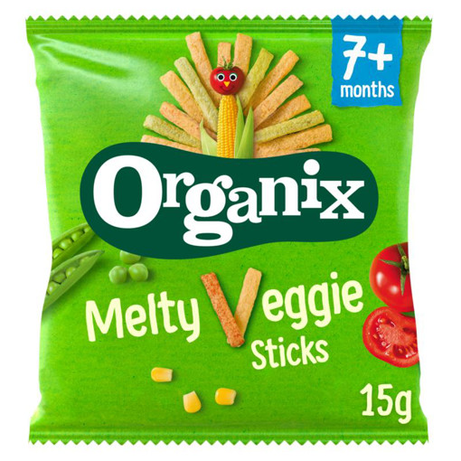 afbeelding van organix melty veggie sticks 7m
