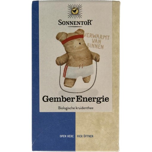 afbeelding van Sonnentor gember energie thee