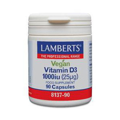 afbeelding van Vitamine D3 1000IE 25 mg vegan Lamberts