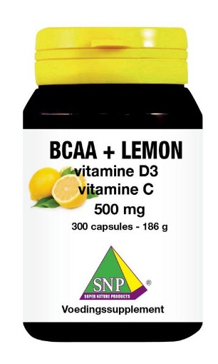 afbeelding van BCAA Lemon vitamine D2 vitamine C 500 mg