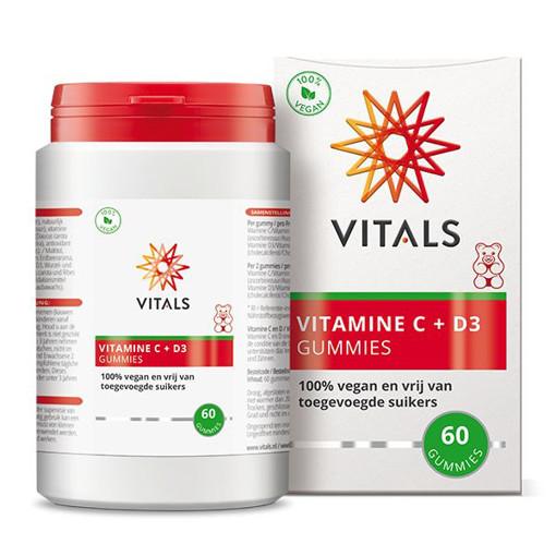 Vitals  Vitamine C+D3 gummies 60st afbeelding