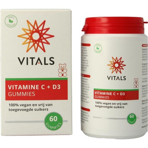 Vitals  Vitamine C+D3 gummies 60st afbeelding