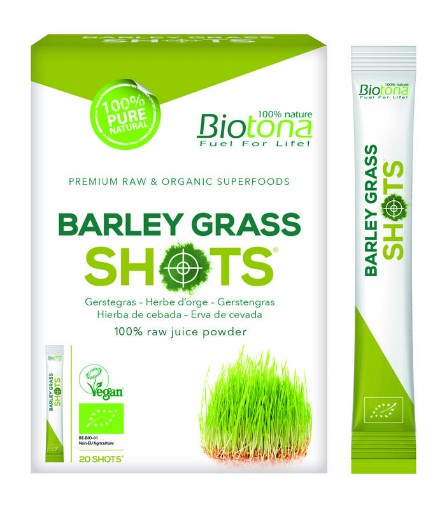 afbeelding van Barley grass raw shots 2.2 gram