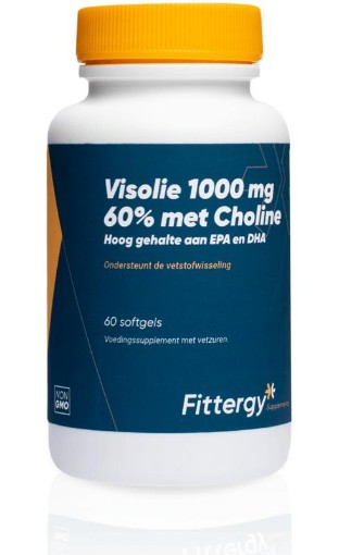 afbeelding van Visolie 1000 mg 60% met choline