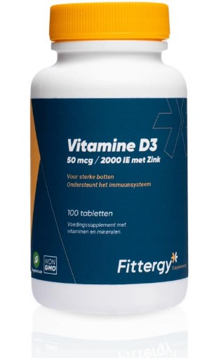 afbeelding van Vitamine D3 50 mcg met zink