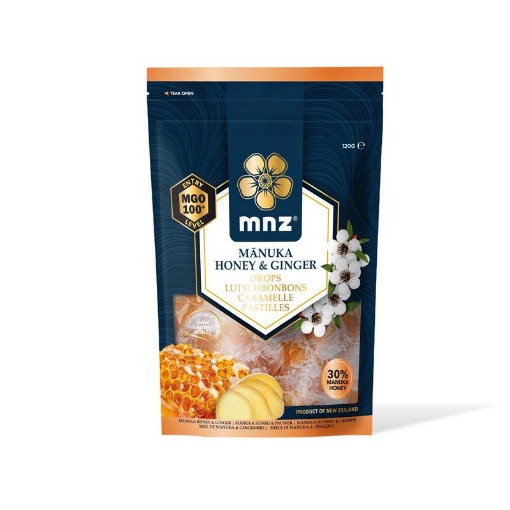 afbeelding van Manuka honing MGO 100+ pastilles gember