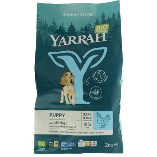 afbeelding van Organic dog dry food adult & puppy chicken bio