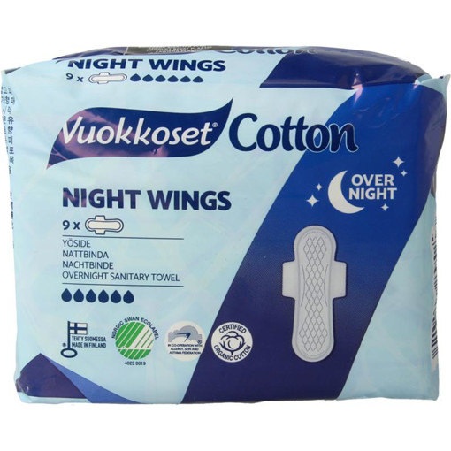 afbeelding van Maandverband nacht wings organisch katoen