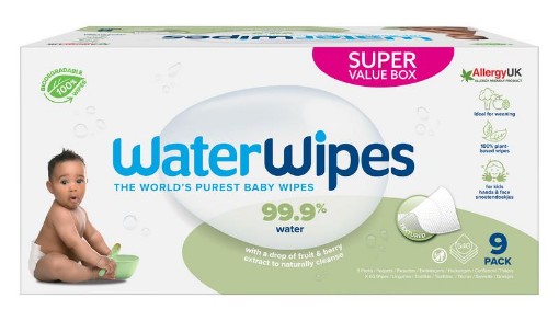 afbeelding van Waterwipes snoetendoekjes 9pak