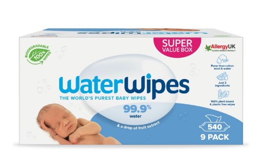 afbeelding van Waterwipes babydoekjes 9x60