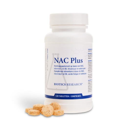 Afbeelding van NAC Plus Biotics 120 tabletten