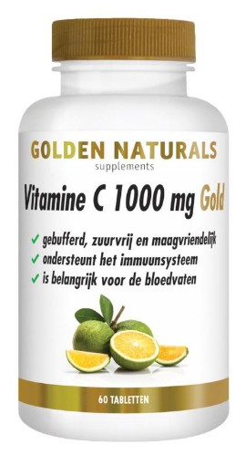 Golden Naturals Vitamine C1000 mg Gold 60 tabletten afbeelding