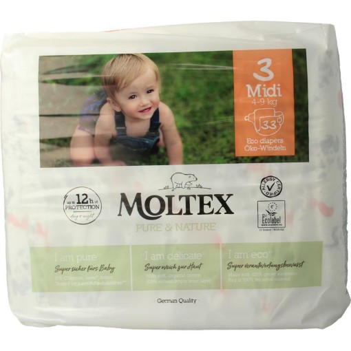 afbeelding van Pure & nature babyluiers midi