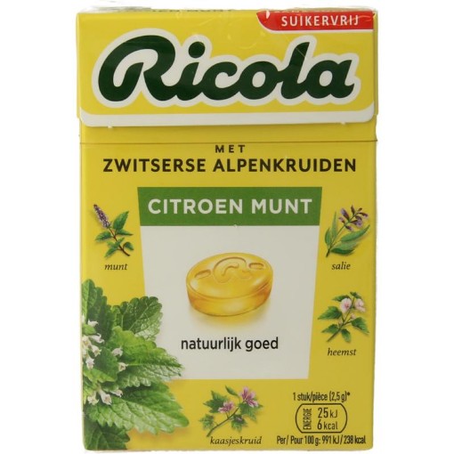 afbeelding van Ricola citroen munt sv