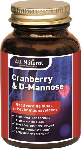 afbeelding van cranberry 250mg& d mannose 250