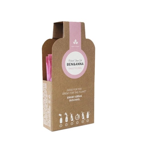 afbeelding van shower gel flakes sweet floral