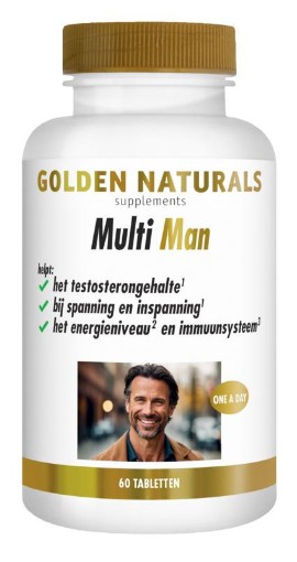 Golden Naturals Multi Strong Gold Man 60 tabletten afbeelding