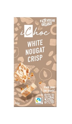 afbeelding van Ichoc white nougat crisp vegan