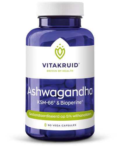 Vitakruid Ashwagandha KSM-66 & bioperine 90 capsules afbeelding