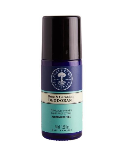 afbeelding van rose & geranium roll on deodor