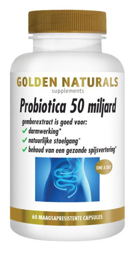 Golden Naturals Probiotica 50 miljard 60 capsules afbeelding