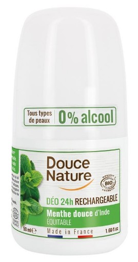 afbeelding van Deodorant roll on mint hervulbaar