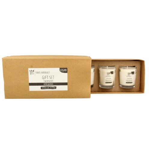 afbeelding van Giftset 3 votive geurkaarsen witte jasmijn