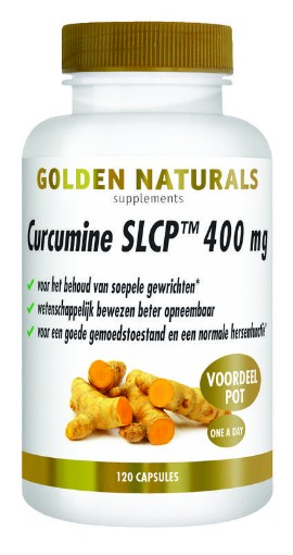 Golden Naturals Curcumine SLCP 400mg 120 capsules afbeelding