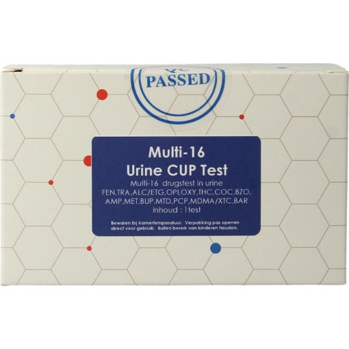 afbeelding van multi 16 drugstest cup urine