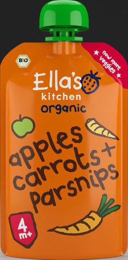 afbeelding van Apples carrots & parsnips 4+ maanden knijpzakje