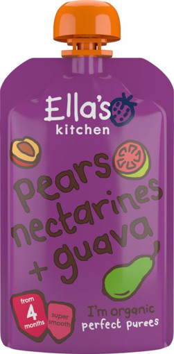afbeelding van Pears nectarines & guava 4+ knijpzakje