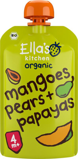 afbeelding van Mangoes pears & papayas knijpzakje