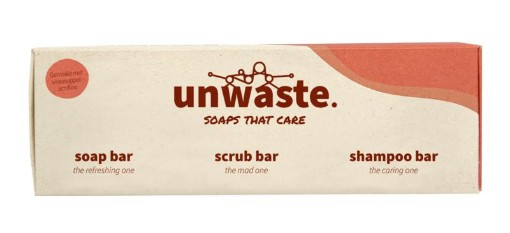afbeelding van Giftset orange soap scrub shampoo