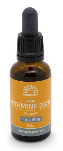 afbeelding van Vitamine D3/k baby 10mcg/150mcg vegan