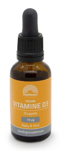 afbeelding van Vitamine D3 Baby & kind 10mcg vegan