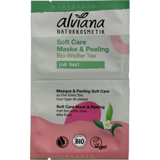 afbeelding van Soft care mask & peeling met biologisch witte thee