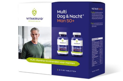 Vitakruid Multi Dag & Nacht Man 50+ 90 tabletten afbeelding