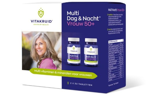 Vitakruid Multi Dag & Nacht Vrouw 50+ 30 tabletten afbeelding