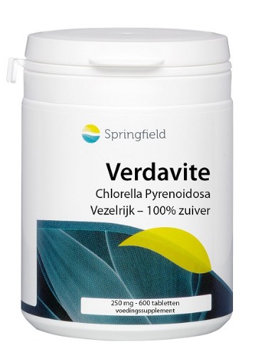 Springfield Verdavite Chlorella 250mg 600 tabletten afbeelding