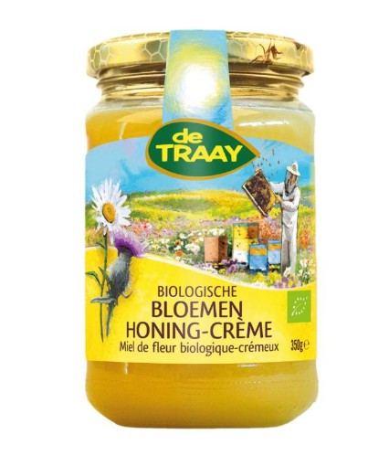 afbeelding van bloemen honing creme bio